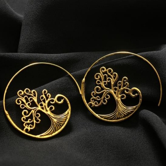 NEW boho tree swirl earrings - Picture 7 of 8